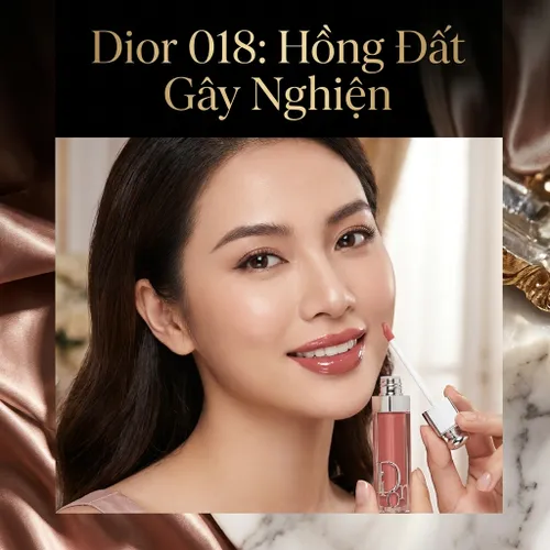 Son Dior Addict Lip Maximizer 018 Intense Spice Màu Hồng Đất 6ml