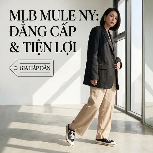 Giày Hở Gót MLB Playball Origin Mule New York Yankees 3AMUUA11N-50BKS Màu Đen SS2022 Size 240