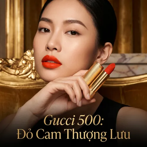 Son Lì Gucci 500 Odalie Red Màu Đỏ Cam