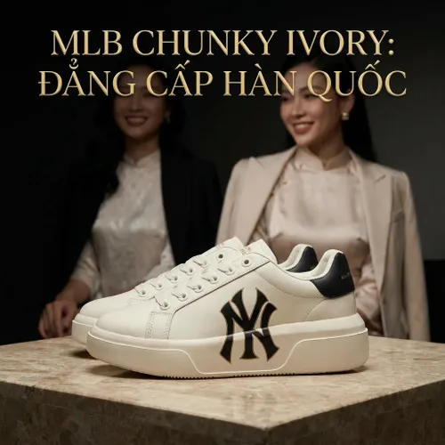 Giày Thể Thao MLB Chunky Classic A New York Yankees 3ASXXA12N-50IVS Màu Ivory Size 260