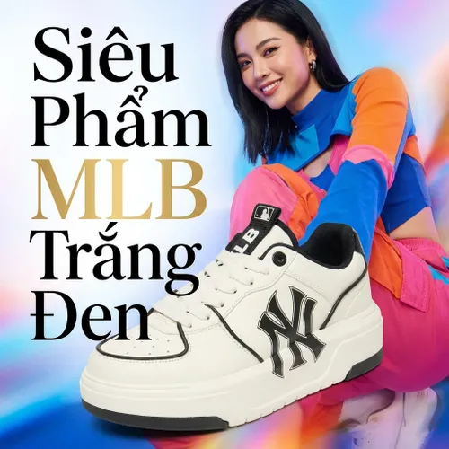 Giày Thể Thao MLB Spring New Casual Comfortable Fashion 3ASXCA12N-50WHS Màu Trắng Phối Đen Size 245