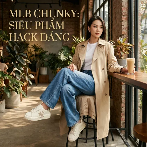 Giày Sneaker MLB Chunky Classic Heel Dia Monogram New York Yankees 3ASXAM82N-50BGS Màu Trắng Size 250