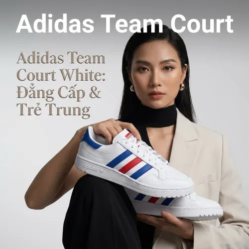 Giày Thể Thao Adidas Team Court ‘White’ FW5068 Màu Trắng Size 40.5