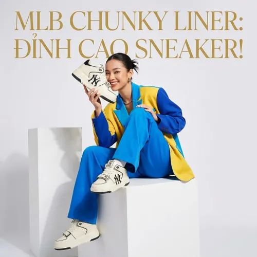 Giày Thể Thao MLB Chunky Liner Mid Basic New York Yankees 3ASXLMB3N-50BKS Màu Trắng Size 260