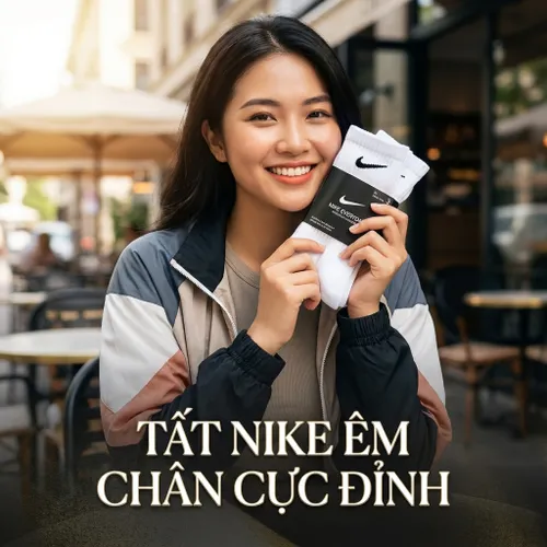 Set 3 Đôi Tất Nike Everyday Cushioned Training Ankle SX7667-100 Màu Trắng Size 25-27cm