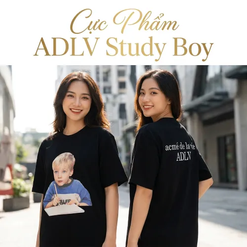Áo Phông Acmé De La Vie ADLV Study Boy Black T-Shirt Màu Đen Size 1