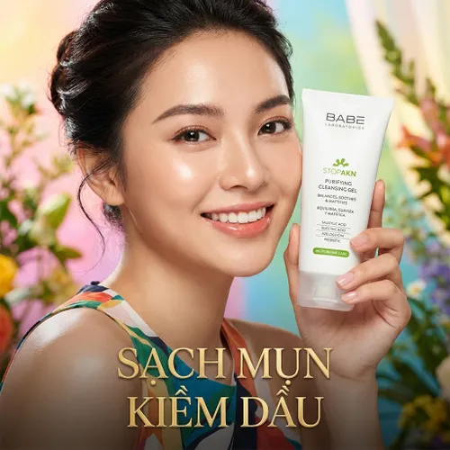 Sữa Rửa Mặt Cho Da Dầu Mụn Babe Laboratorios Babe Stop Akn Purifying Cleansing Gel 200ml