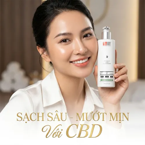 Sữa Rửa Mặt Làm Sạch Sâu Ds Laboratories Advanced CBD Cleanser 200ml