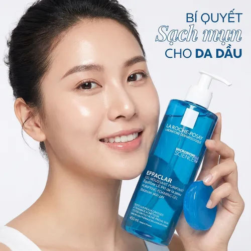 Sữa Rửa Mặt Nhẹ Nhàng Cho Da Dầu Nhạy Cảm Dạng Gel La Roche-Posay Effaclar 400ml