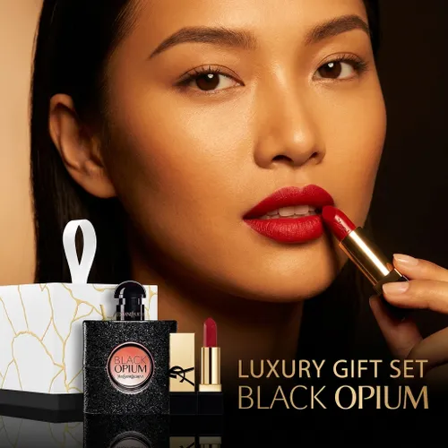 Set Nước Hoa Nữ Yves Saint Laurent YSL (Black Opium EDP 7.5ml + YSL Rouge Muse 1.5g)