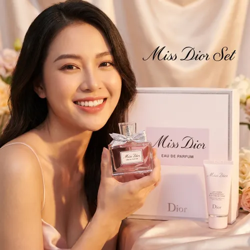 Set Nước Hoa Nữ Dior Miss Dior (EDP 5ml + Dưỡng Thể 20ml) 2 Món
