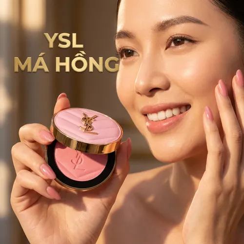 Phấn Má Hồng Yves Saint Laurent YSL Make Me Blush - Bold Blurring Blush Màu 42 Babydoll Pink ( Vỏ Hồng)