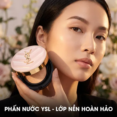 Phấn Nước Yves Saint Laurent YSL Touche Eclat Glow Pact Cushion High Cover Mesh Foundation SPF23 Tone B10, 12g