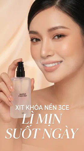 Xịt Khóa Nền Trang Điểm 3CE Makeup Fixer Matte 100ml