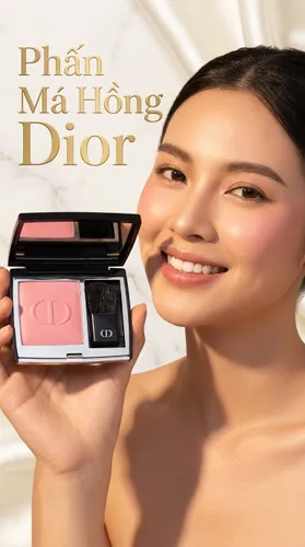 Phấn Má Hồng Trang Điểm Dior Rouge Blush 343 Panarea Màu Hồng Cuốn Hút 6g