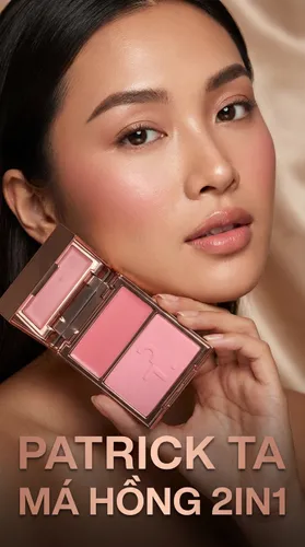 Phấn Má Hồng Patrick Ta For Face 2in1 Double-Take Cream And Power Blush Duo Tone Just Enough