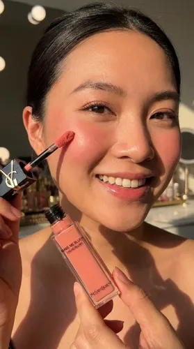 Phấn Má Hồng Dạng Kem Yves Saint Laurent YSL Make Me Blush Blurring Liquid Blush 57 Coral Clash Màu Cam San Hô, 15ml