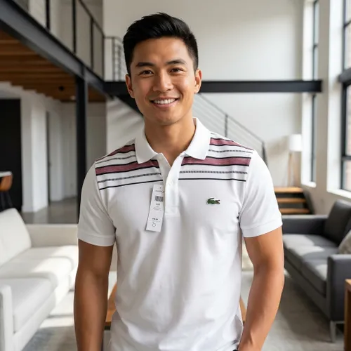 Áo Polo Lacoste Shirt Regular Fit Stretch Cotton Màu Trắng Size S