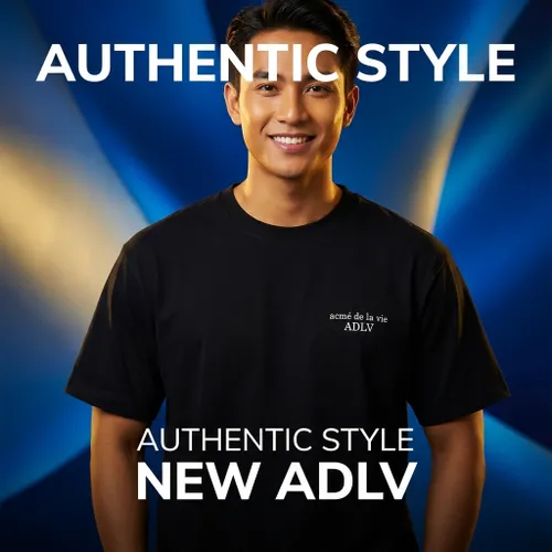 Áo Phông Acmé De La Vie ADLV Tshirt Basic Logo Season2 Màu Đen Size 1