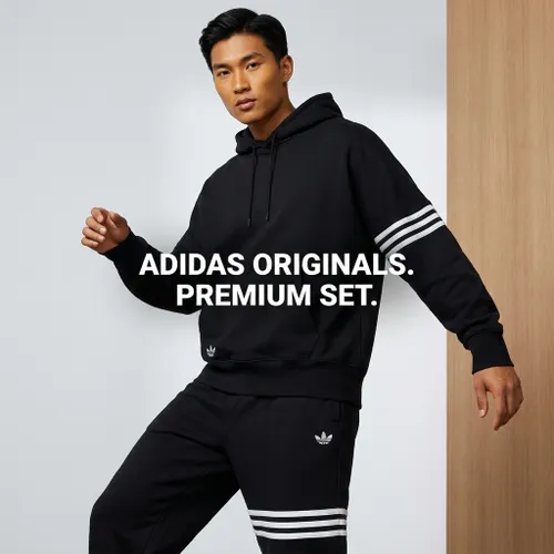 Bộ Thể Thao Adidas Hoodie Originals HM1871 & HM1765 Màu Đen Size S
