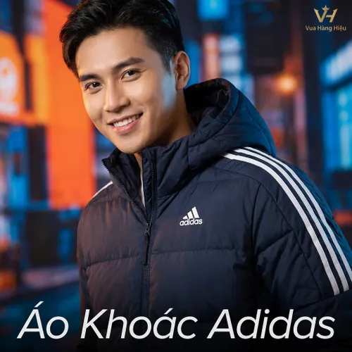 Áo Khoác Adidas Essentials Midweight Down Hooded Jacket Men's Primegreen GT9133 Màu Xanh Navy Size M