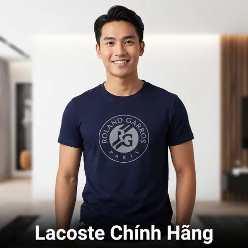 Áo Thun Nam Lacoste Tshirt Regular Fit TH9228 525 Màu Xanh Đen Size 2