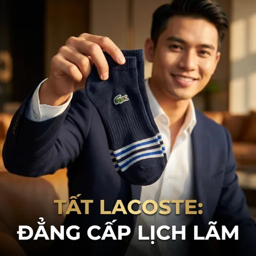 Tất Nam Lacoste Men's Socks RA681E - 51G Màu Xanh Navy