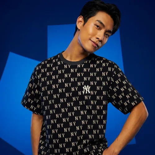 Áo Thun MLB Classic Monogram Sporty Panel Pattern T-Shirts New York Yankees 3ATSM0553-50BKS Màu Đen Size M