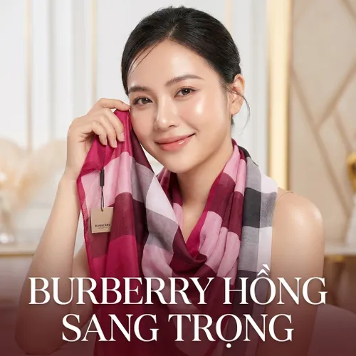 Khăn Lụa Burberry 40084101 Màu Hồng