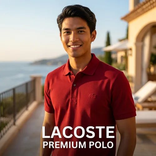 Áo Polo Nam Lacoste Regular PH5522-Z1Q Màu Đỏ Đô Size 2
