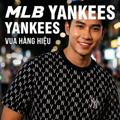 Áo Phông MLB Monogram Allover New York Yankees Tshirt 3ATSM1023-50BKS Màu Đen Size S