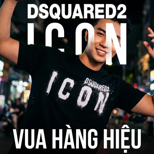 Áo Phông Nam Dsquared2 Icon Spray Cool T-Shirt S79GC0039 S23009 Màu Đen Size M