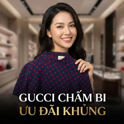 Áo Len Nữ Gucci Multicolor Polka Dot and Double G Wool Blouse Châm Bi