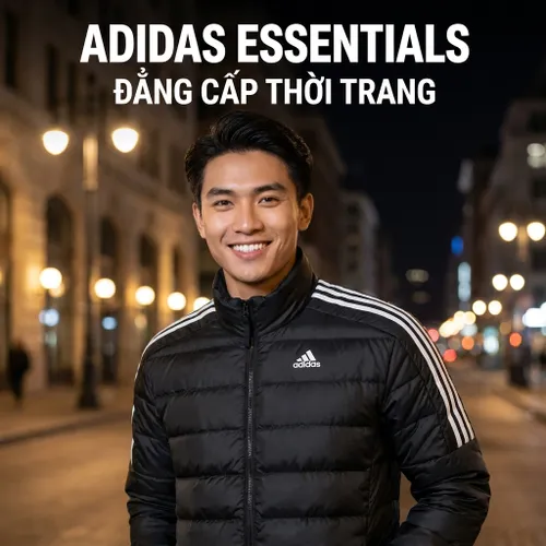 Áo Khoác Nam Adidas Essentials Down GH4589 Màu Đen Size S