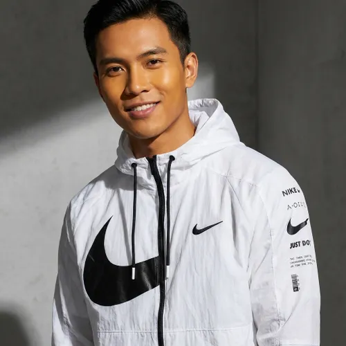Áo Khoác Nike Men's Swoosh Logo Printed Wind Proof Jacket White DJ8038-100 Màu Trắng Size M