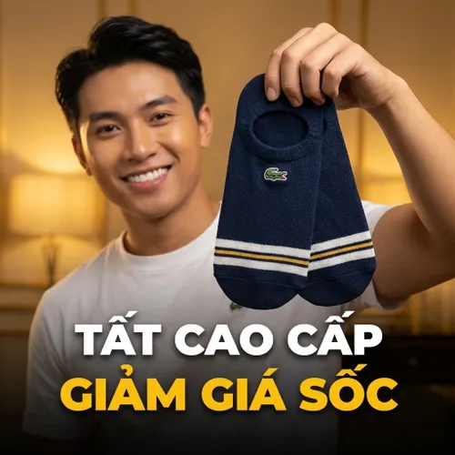 Tất Lacoste Men Socks RA681E-52G 166 Màu Xanh Navy