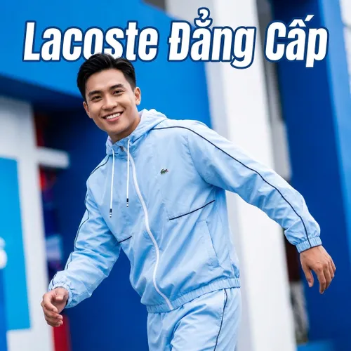 Bộ Quần Áo Gió Lacoste WH0879 CJX Overview Ibiza Màu Xanh Blue Size S