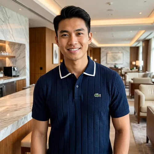 Áo Polo Nam Lacoste Men's Textured Sweater AH710E HDE Màu Xanh Navy Size 3
