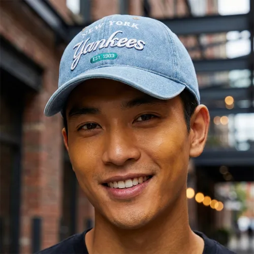 Mũ MLB Color Denim Unstructured Ball Cap New York Yankees 3ACPD035N-50BLL Màu Xanh Blue