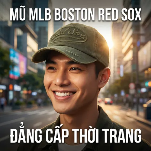 Mũ MLB Tonton Culsive Unstructured Ball Cap Boston Red Sox 3ACPV135N-43KAD Màu Xanh Khaki