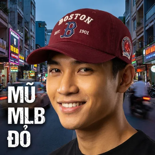 Mũ MLB Coopers Town Patch Unstructured Ball Cap 3ACPB105N 43WID Màu Đỏ