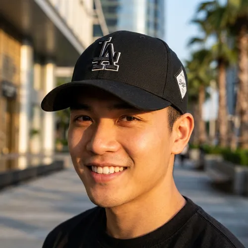 Mũ MLB Diamond Stamp Ball Cap LA Dodgers Black 3ACP8501N-07BKS Màu Đen