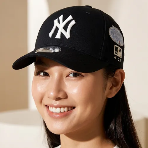 Mũ MLB Signature All-Over Patch Structure Ball Cap New York Yankees 3ACPB316N-50BKS Màu Đen