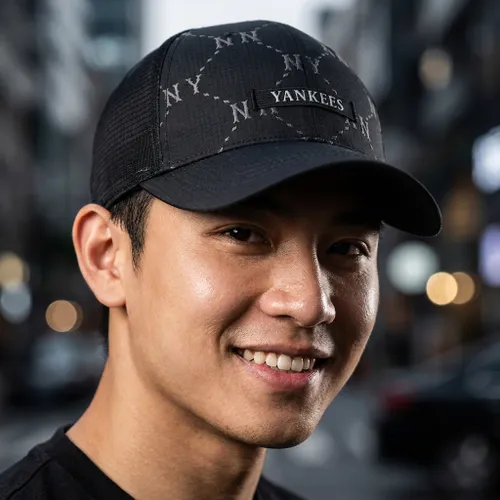 Mũ MLB Dia Monogram Sportive Mesh Cap New York Yankees 3AMCM0153-50BKS Màu Xám Đen