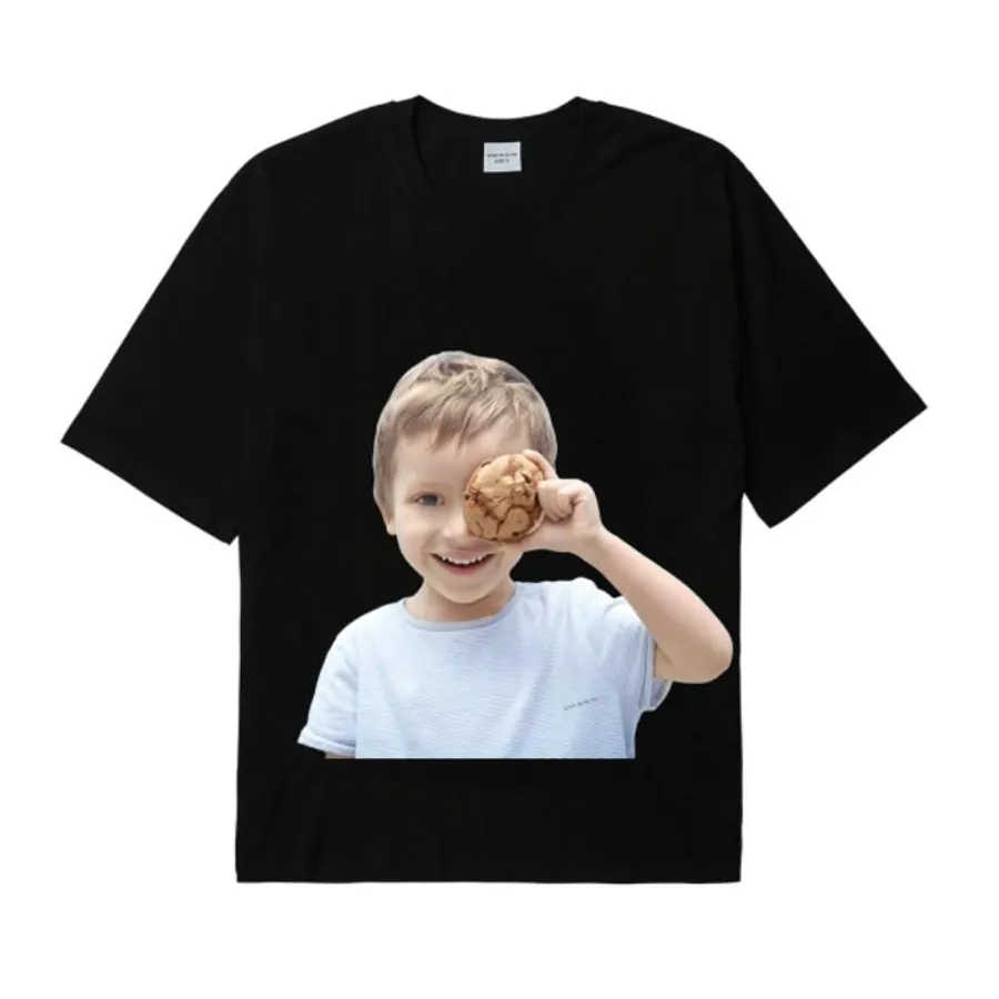 Acmé De La Vie Cotton - Áo Phông Acmé De La Vie ADLV Hàn Quốc Baby Face Short Sleeve T-Shirt Black Cookie Màu Đen - Vua Hàng Hiệu