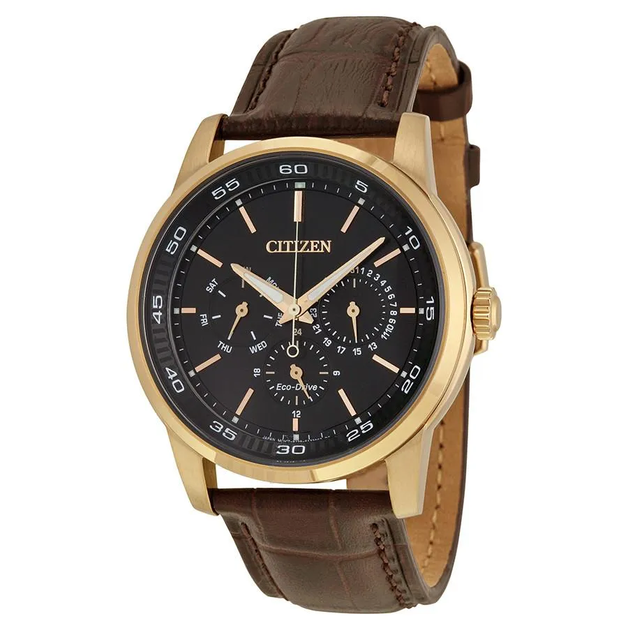 Mua Đồng hồ Citizen Dress Eco-Drive Black Dial Brown Leather Men's Watch,  chính hãng, Giá tốt