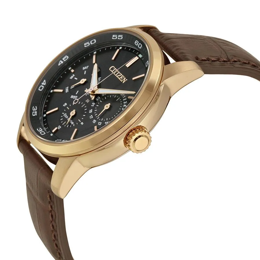 Mua Đồng hồ Citizen Dress Eco-Drive Black Dial Brown Leather Men's Watch,  chính hãng, Giá tốt