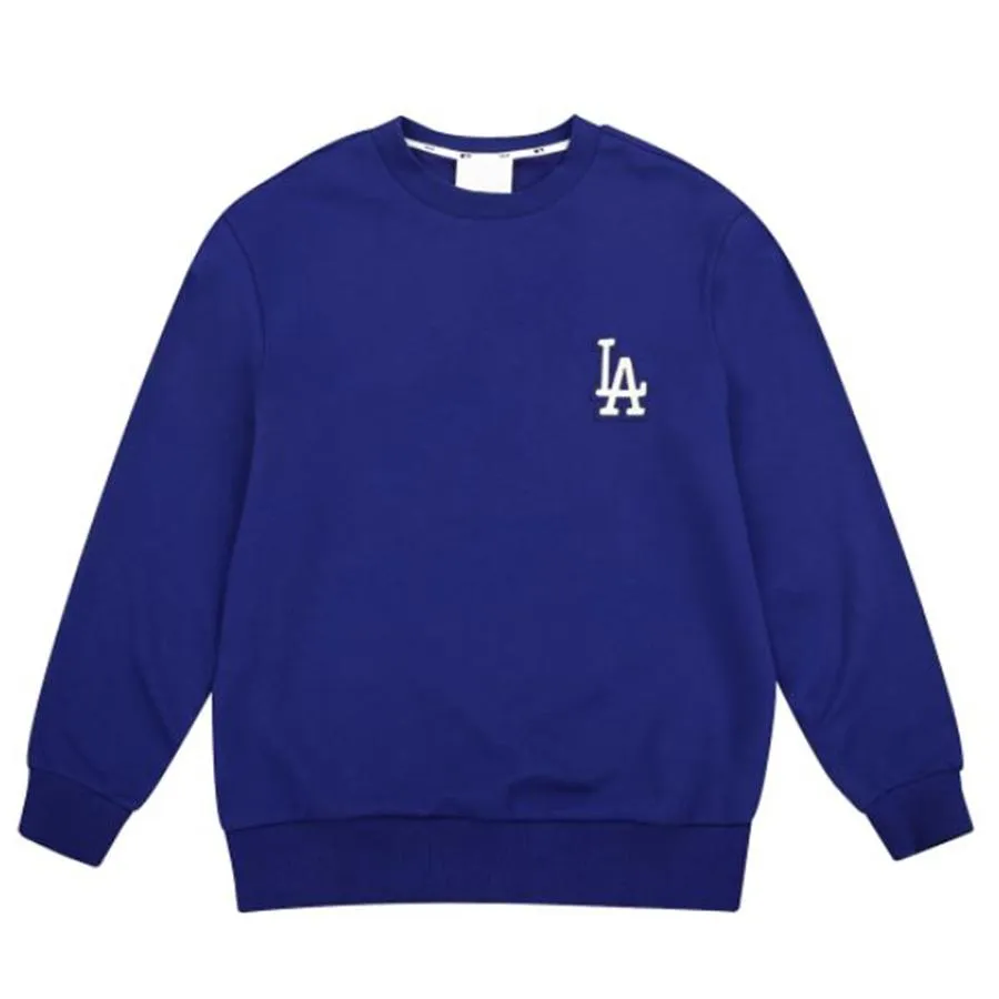 Thời trang MLB Xanh Blue - Áo Nỉ Sweater MLB LA Dodgers Chain Embroidery Comfort Sweatshirt In Blue - Vua Hàng Hiệu