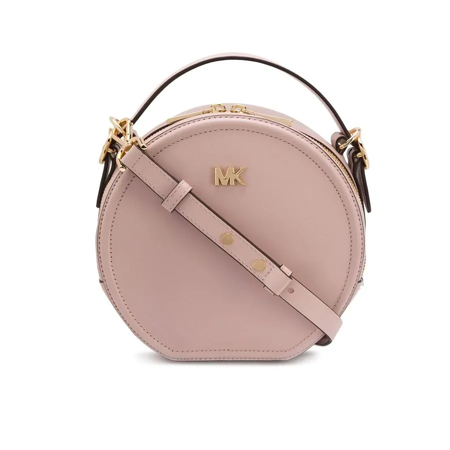 Túi xách Da bê - Túi Michael Kors MK Delaney Canteen Crossbody Bag Màu Hồng - Vua Hàng Hiệu