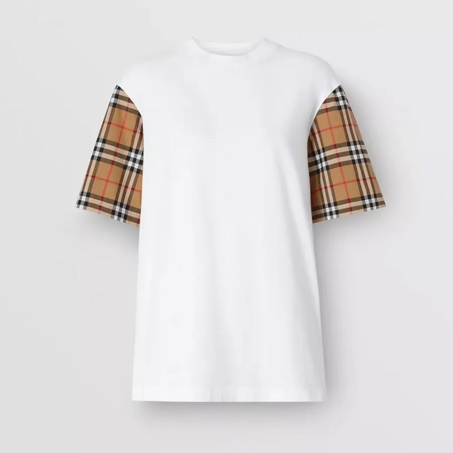 Mua Áo Phông Burberry Vintage Check Detail Cotton T-shirt Màu Trắng -  Burberry - Mua tại Vua Hàng Hiệu h022295